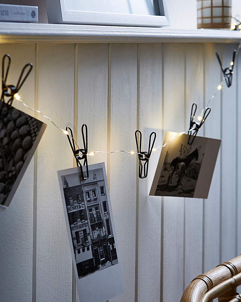 Image of Black String Lights with Clips