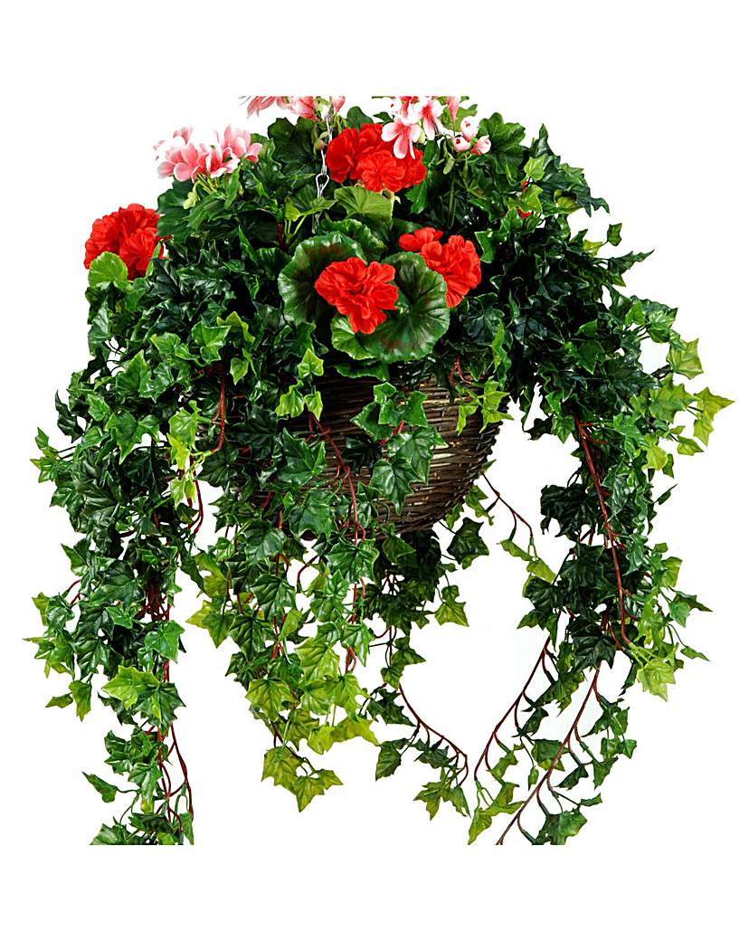 Artificial Plant Geranium Basket Artificial Plant Geranium Basket