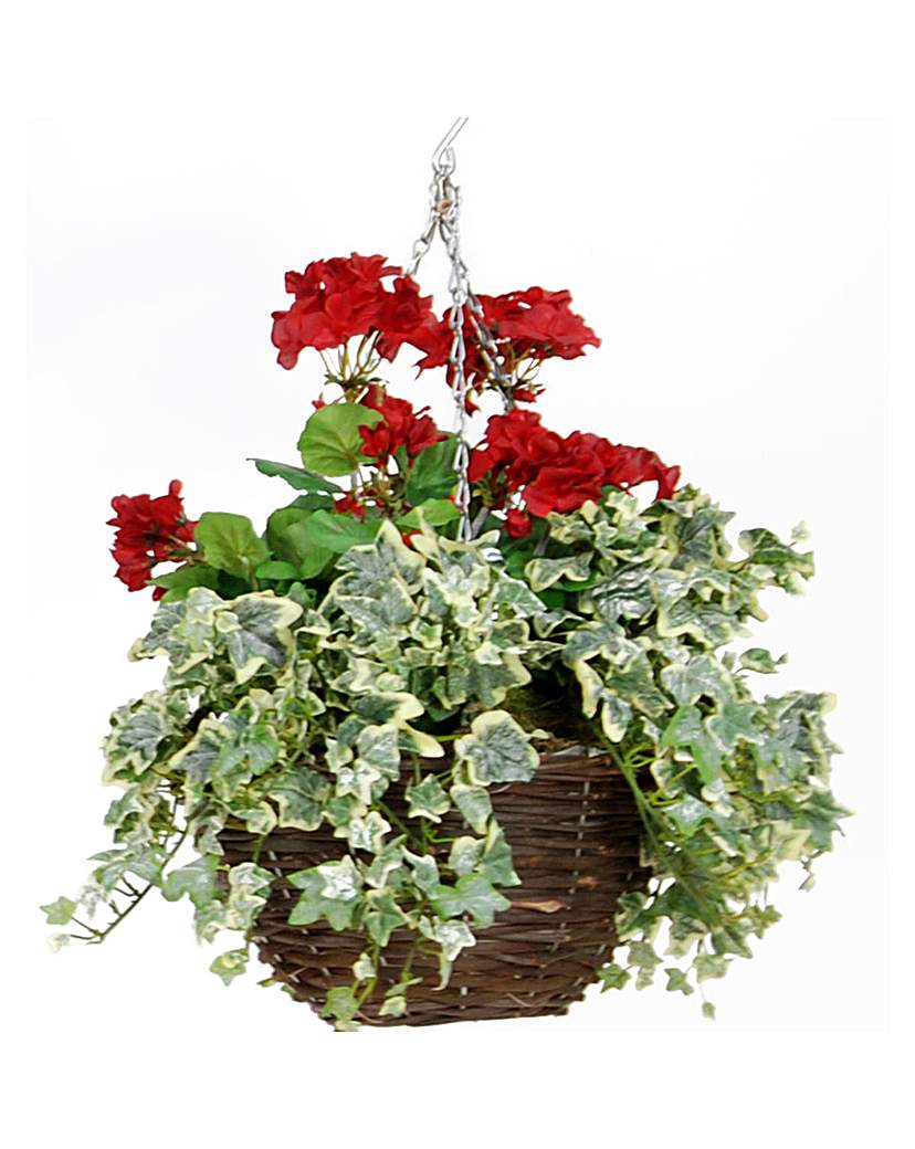 Artificial Plant Geranium Basket Artificial Plant Geranium Basket