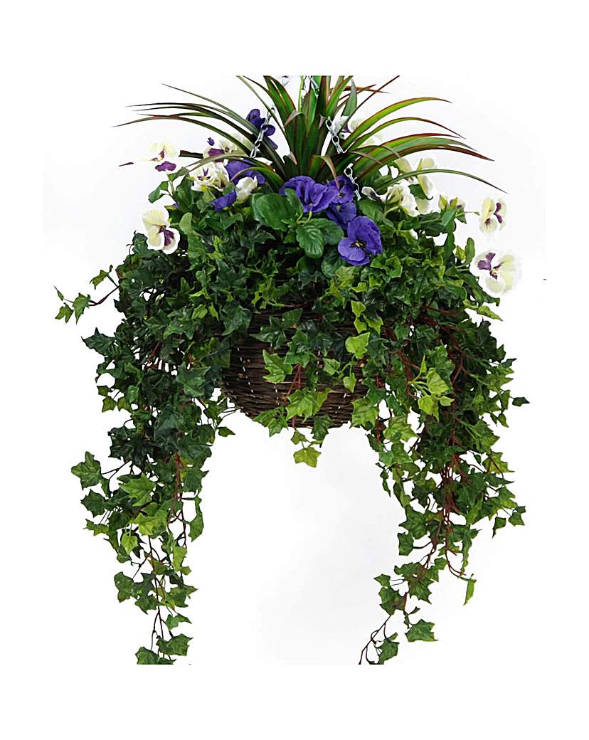 Artificial Plant Pansy Basket Artificial Plant Pansy Basket