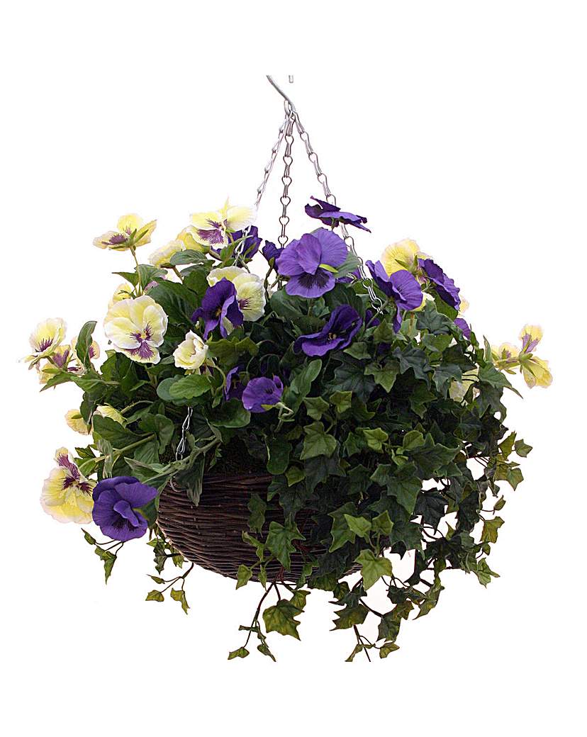 Artificial Plant Pansy Basket Artificial Plant Pansy Basket