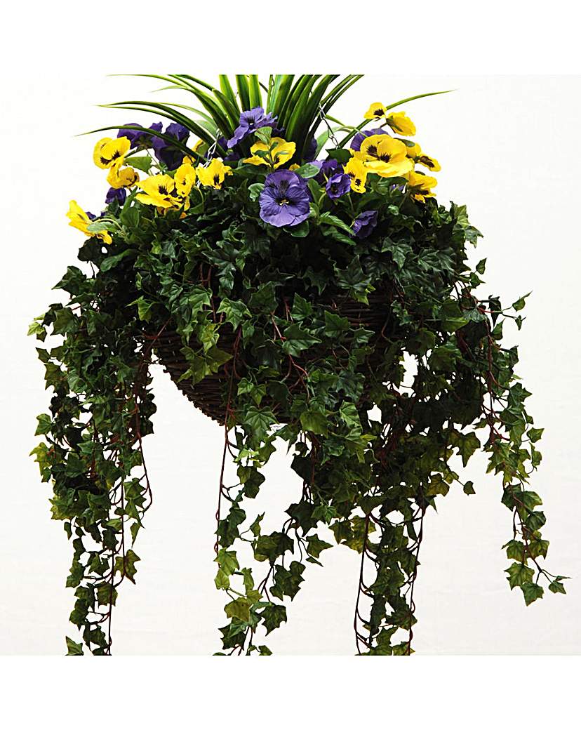 Artificial Plant Pansy Basket Artificial Plant Pansy Basket