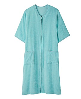 pretty secrets towelling zip gown