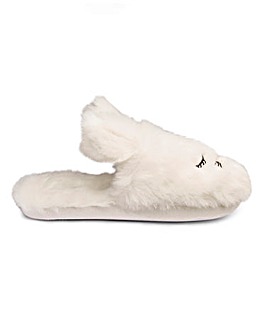 Heavenly Soles Rabbit Mule Slipper E Fit