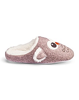 Heavenly Soles Owl Mule Slippers E Fit