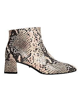 Violeta by Mango Faux Snake Ankle Boot