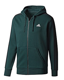 adidas Essential 3 Stripe Full Zip Hoody