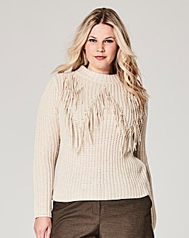 Fringe Suedette Jumper