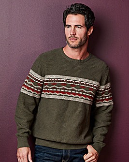 WILLIAMS & BROWN Crew Neck Design Jumper