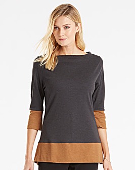 I.Scenery Pom Boat Neck Top