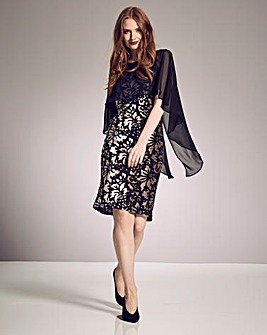 Gina Bacconi Burn Out Overlay Dress