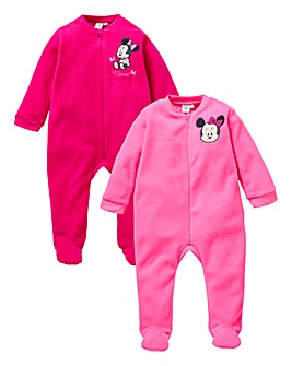 Minnie Mouse Pack of Two Sleepsuits