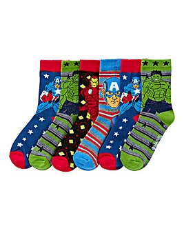 Marvel Avengers Pack of Six Socks
