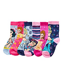 Disney Princess Pack of Six Socks