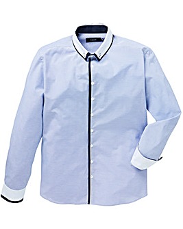 Black Label LS Gingham Trim Shirt L