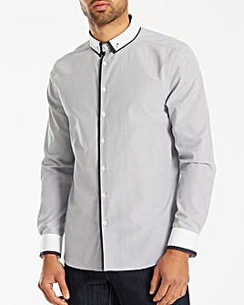 Black Label LS Gingham Trim Shirt R