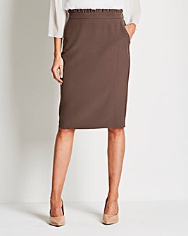 Paperbag Waist Smart Tailored Skirt