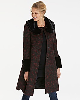 Helene Berman Vintage Fur Cuff Coat