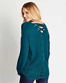 Lace Up Back Jumper