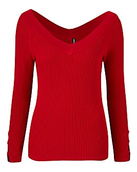 Knitted Bardot Jumper