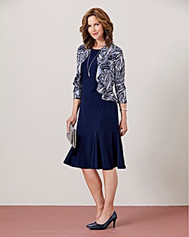 Zebra Print Dress & Shrug L39