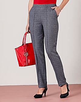 Pull On Check Trouser Extra Short