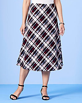 Check Print Skirt L29in