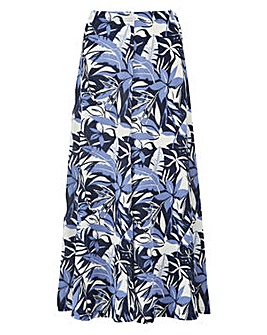 Print Slinky Skirt Length 32in