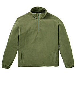 Capsule Khaki Basic Zip Neck Fleece R