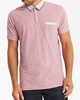 Black Label SS Jacquard Stripe Polo L