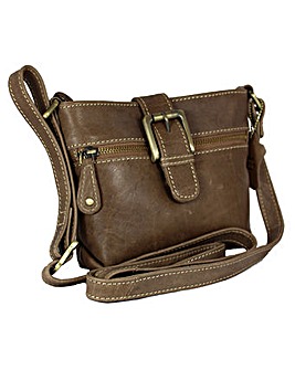 Blousey Brown  Leather Crossbody