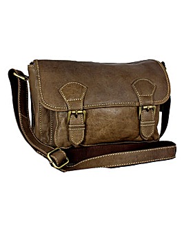 Blousey Brown  Leather Crossbody