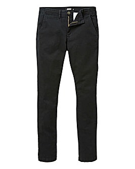 Jacamo Black Stretch Skinny Chino 29in