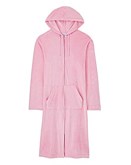 pretty secrets velour zip gown