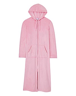 pretty secrets velour zip gown