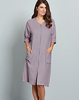 pretty secrets towelling zip gown