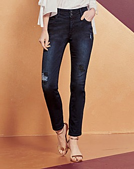 Shape & Sculpt Distressed Straight Leg