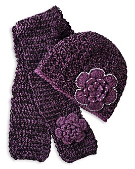 Vintage Style Hat & Scarf Set