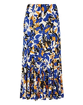 Jersey Skirt with Godets L32in