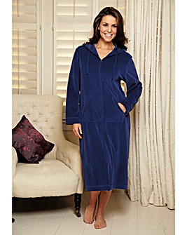 pretty secrets velour zip gown