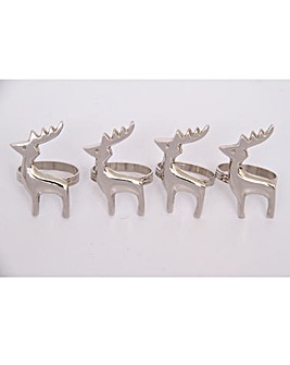 Reindeer Napkin Ring Set of 4