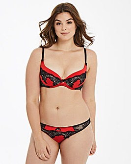 Ann Summers Hollie Red/Black Plunge Bra