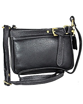 Blousey Brown  Leather Crossbody