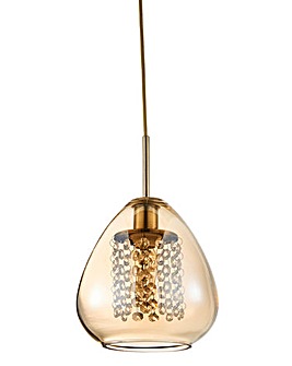 Vera Amber Glass Pendant