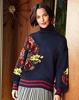 Floral Jacquard Jumper
