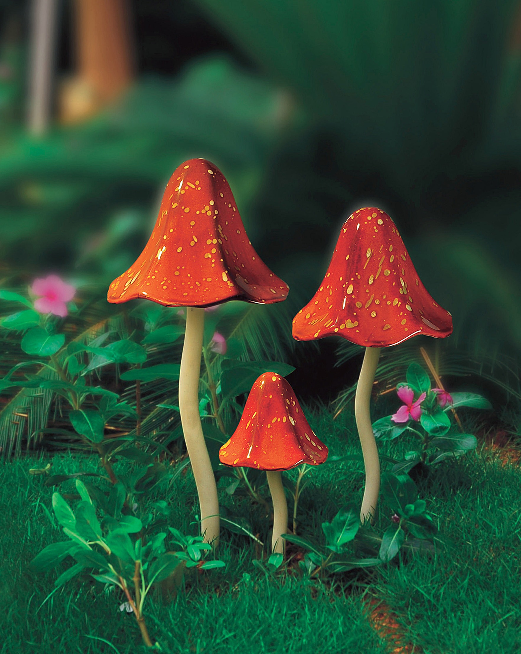Ceramic Mushroom Windchimes Set Of 3 J D Williams