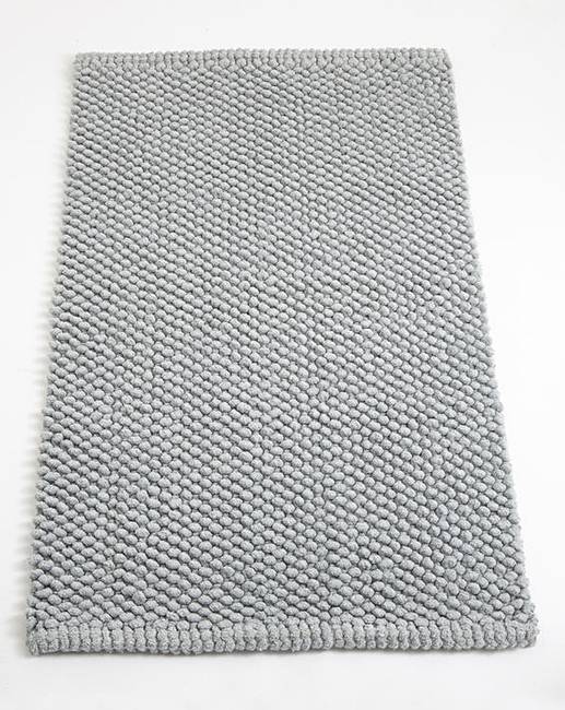 Cotton Bobble Bath Mats Cool Grey J D Williams