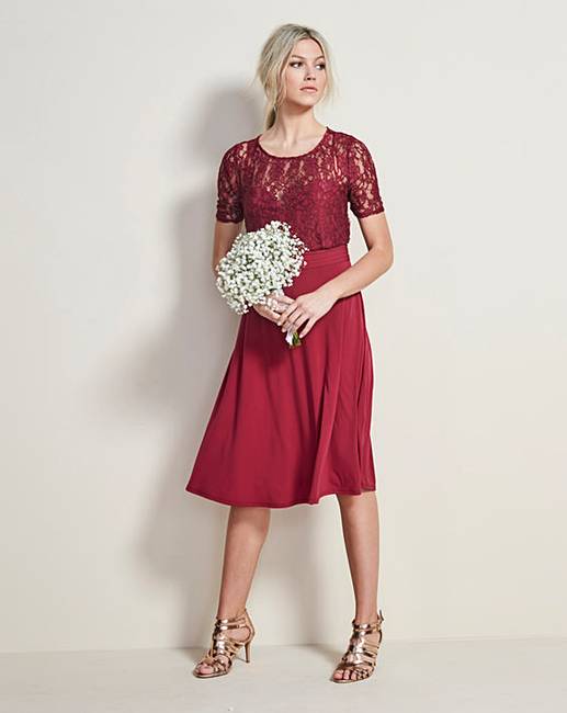 ITY Lace Bodice Skater Dress J D Williams