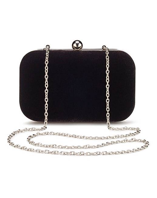 Alice Black Velvet Clutch Bag | Oxendales