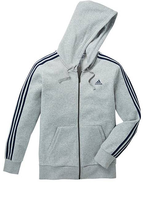 adidas essential 3stripe zip hoodie jacamo adidas essential 3stripe zip hoodie jacamo